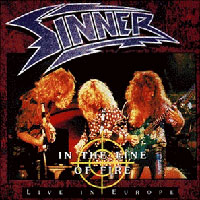 [Sinner In the Line of Fire - Live in Europe Album Cover]